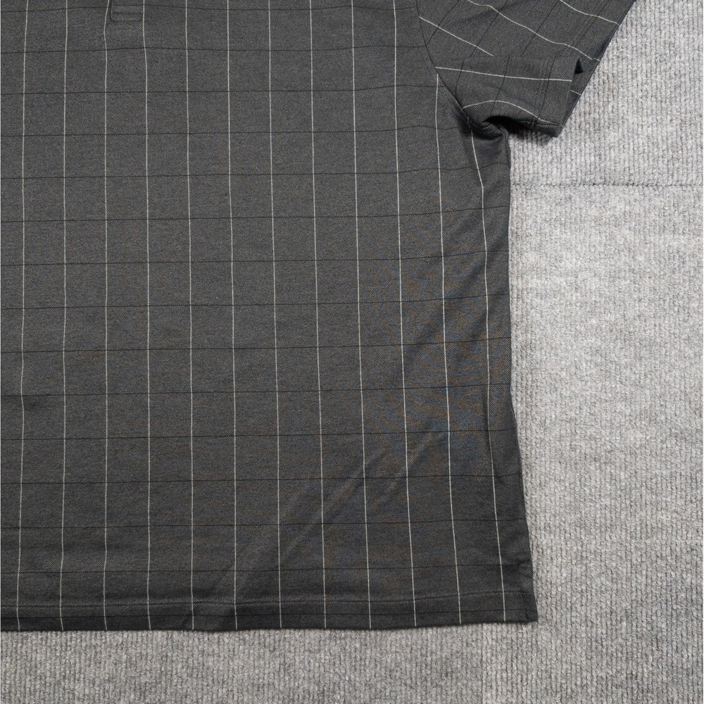 Van Heusen Polo Shirt Men XXL Gray Window Pane Classic Business Casual Golfwear - Picture 11 of 15